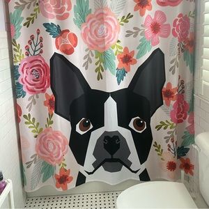 Society 6 French bulldog shower curtain.